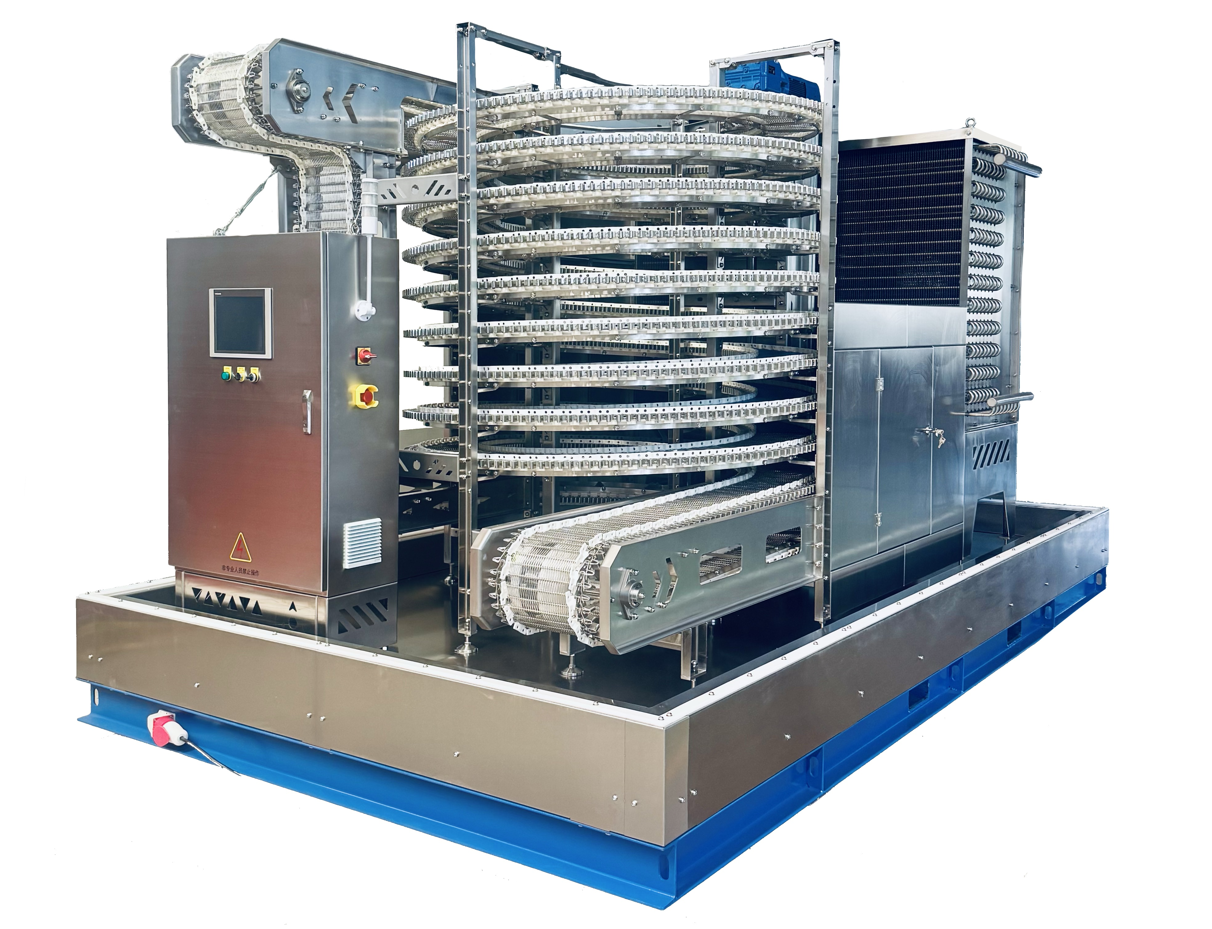 滑軌側(cè)驅(qū)單螺旋速凍機